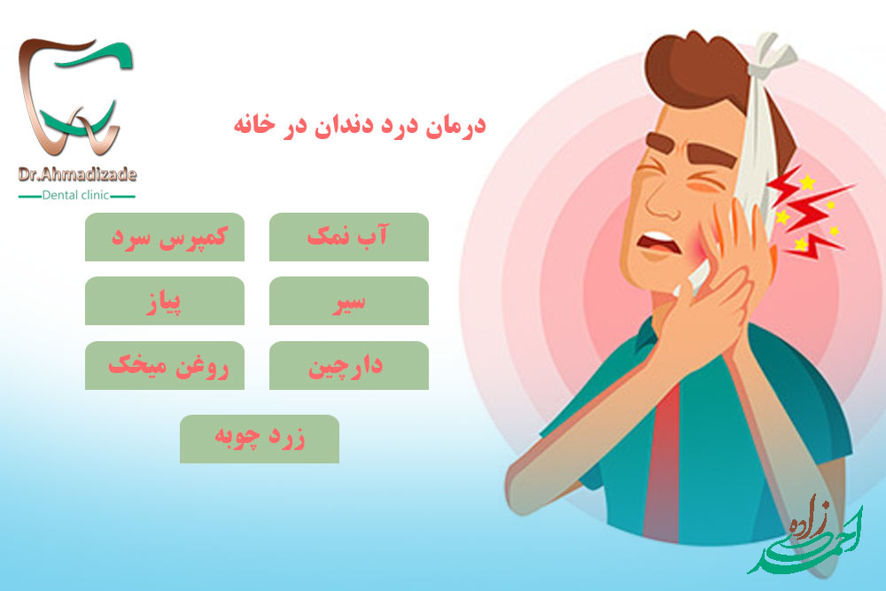 اینفوگرافی درمان فوری درد دندان infographi