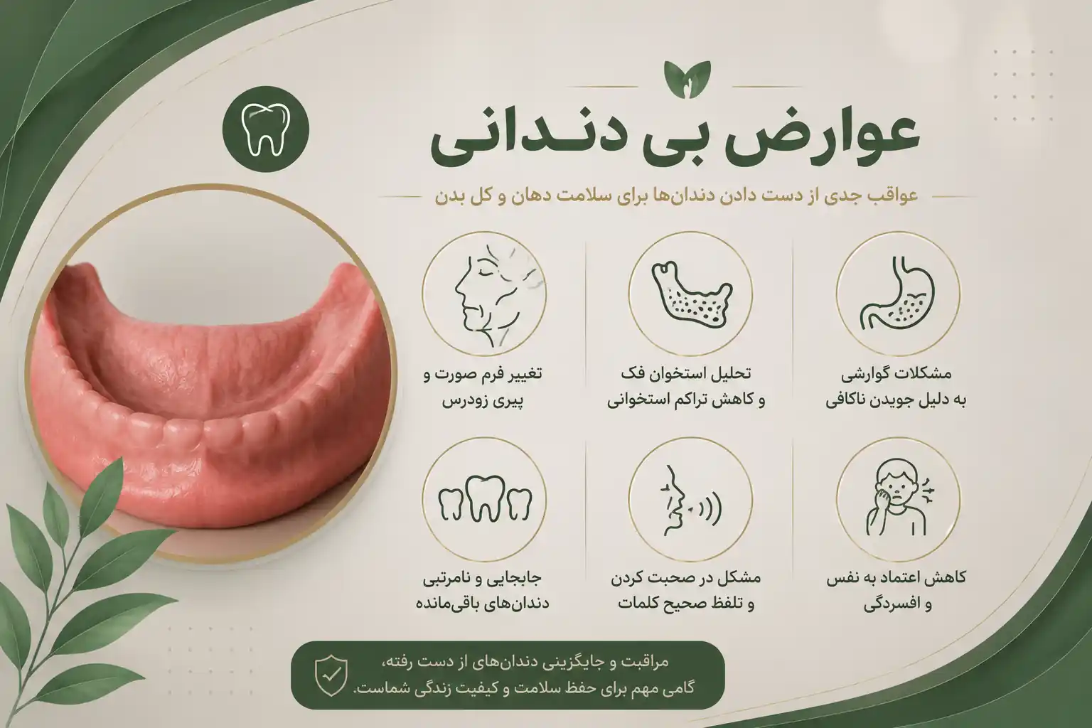 عوارض بی دندانی